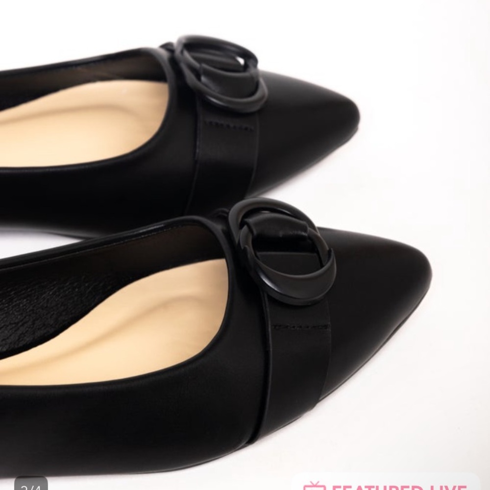 Pierre Dumas Black Slingback Flats - Picture 3 of 7